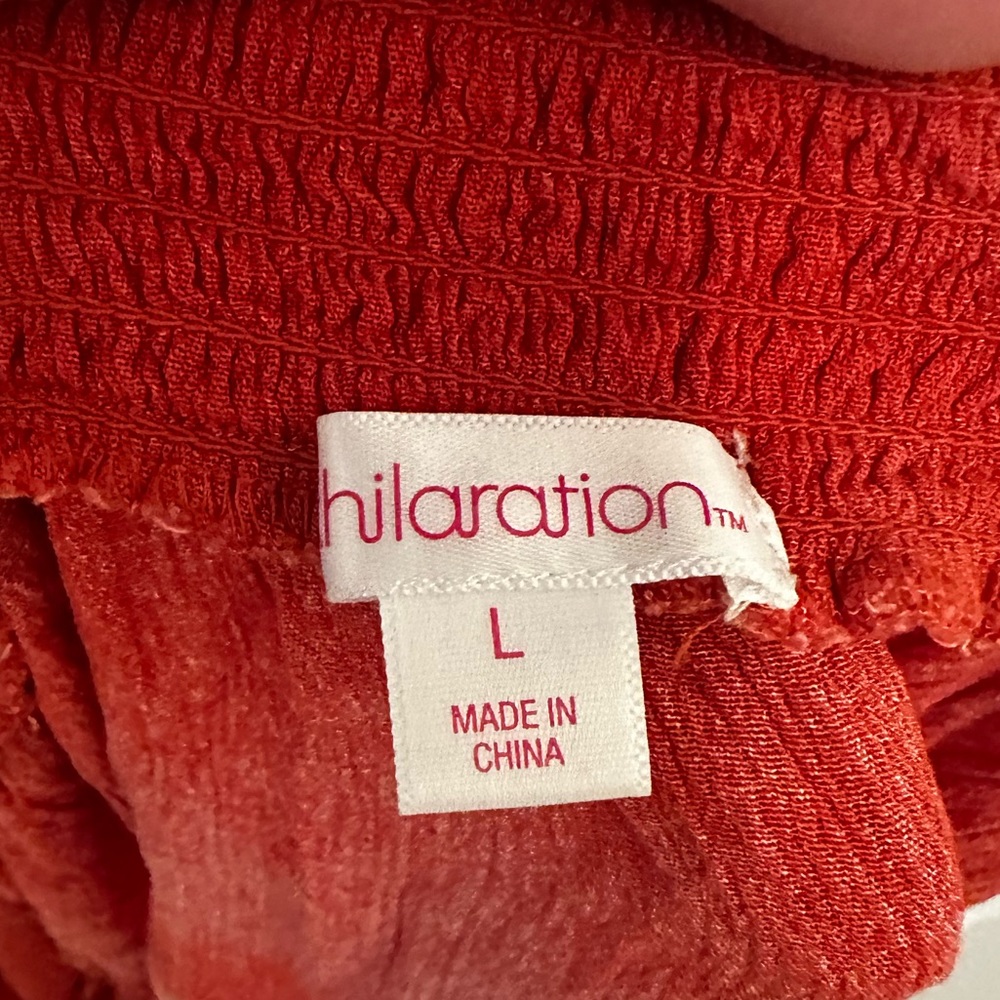 Xhilaration Orange and White Ombré Top - Picture 2 of 2